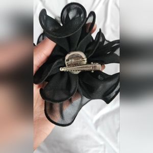 Black Flower Hair Clip